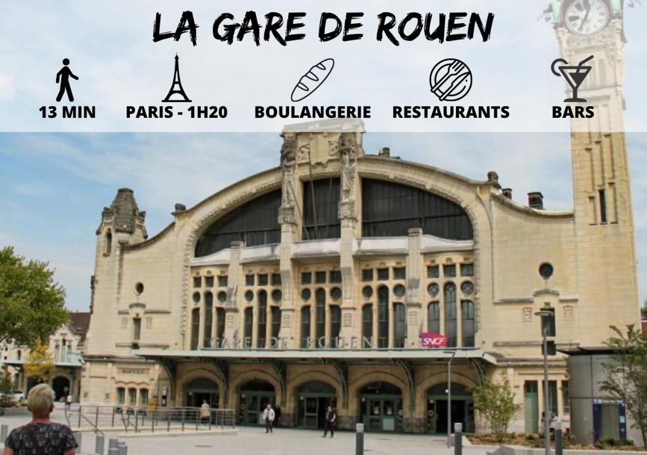 Ferienwohnung Cosy'Appart - Le Fontenelle Rouen Exterior foto